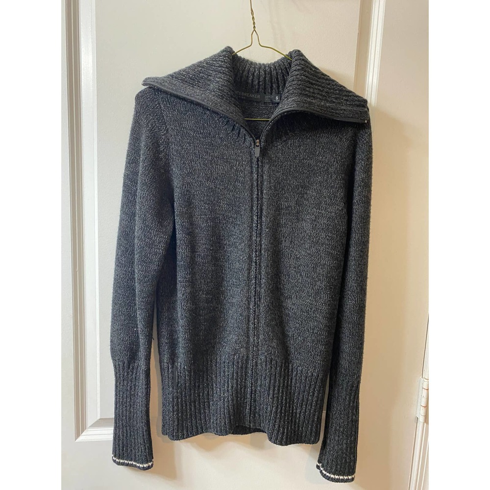 Icebreaker Women's Small Merino Wool Heavy Knit Cardigan Full Zip